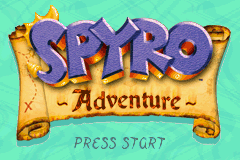 Spyro Adventure Title Screen